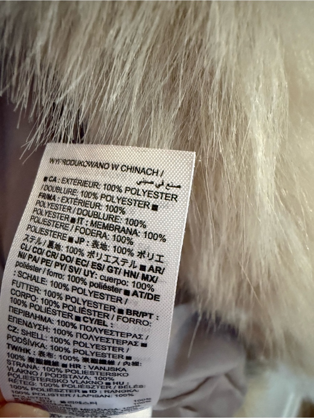 GAP Silver Faux Fur Coat with Satin Lining - Picture 5 of 9